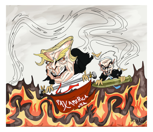 Cartoon: PAX USA (medium) by vasilis dagres tagged war