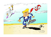 Cartoon: DONALD TRUMP AND HIS SHADOW (small) by vasilis dagres tagged donal,trump,racism,terrorism