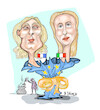 Cartoon: LEPEN MELONI (small) by vasilis dagres tagged meloni,lepen,european,elections