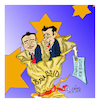 Cartoon: prize Tsipras Zaev (small) by vasilis dagres tagged greece,skopia,tsipras,zaev,europe