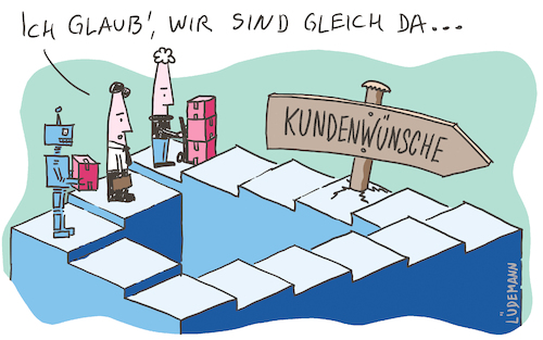 Cartoon: Kundenwünsche (medium) by Lüdemann tagged kunde,kunden,auftrag,erfüllung,kundenwunsch,2019,escher,treppe,endlos,lieferdienst,dienstleistung,hamsterrad,paketdienst,dhl,ups,dpd,hermes,wirtschaft,industrie,logistik,service,erwartung,servicewüste,wünsche,wunsch,hintertreffen,business,pflichtenheft,pf,kunde,kunden,auftrag,erfüllung,kundenwunsch,2019,escher,treppe,endlos,lieferdienst,dienstleistung,hamsterrad,paketdienst,dhl,ups,dpd,hermes,wirtschaft,industrie,logistik,service,erwartung,servicewüste,wünsche,wunsch,hintertreffen,business,pflichtenheft,pflicht,wachstum,profit,kundenzufriedenheit,zufriedenheit,customer,könig