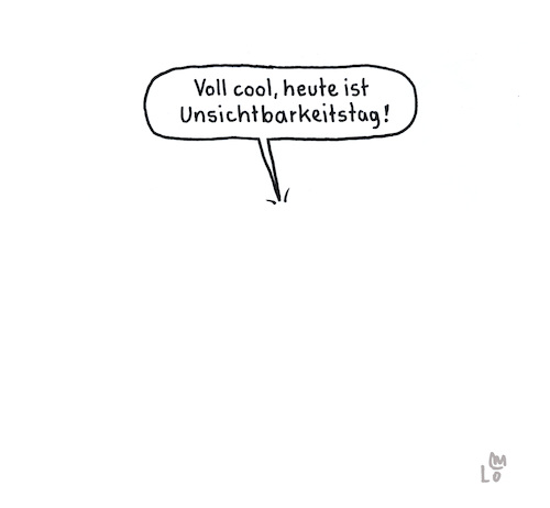 Cartoon: Cool! (medium) by Lo Graf von Blickensdorf tagged unsichtbar,nonsens,durchsichtig,blödsinn,cool,unsichtbarkeitstag,karikatur,lo,graf,cartoon,wortspiel,sprechblase,gedenktag,unsichtbar,nonsens,durchsichtig,blödsinn,cool,unsichtbarkeitstag,karikatur,lo,graf,cartoon,wortspiel,sprechblase,gedenktag