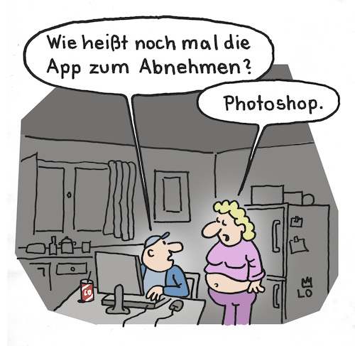 Cartoon: Diät (medium) by Lo Graf von Blickensdorf tagged abnehmen,app,diät,gewicht,fett,dick,computer,internet,mann,frau,ehepaar,ernährung,gesundheit,beziehung,fastenkur,fasten,hungerkur,schlankheitskur,schlank,schonkost,trennkost,abnehmen,app,diät,gewicht,fett,dick,computer,internet,mann,frau,ehepaar,ernährung,gesundheit,beziehung,fastenkur,fasten,hungerkur,schlankheitskur,schlank,schonkost,trennkost