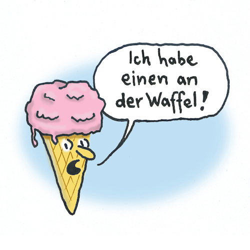 Cartoon: Eiswaffel (medium) by Lo Graf von Blickensdorf tagged sommer,eis,waffel