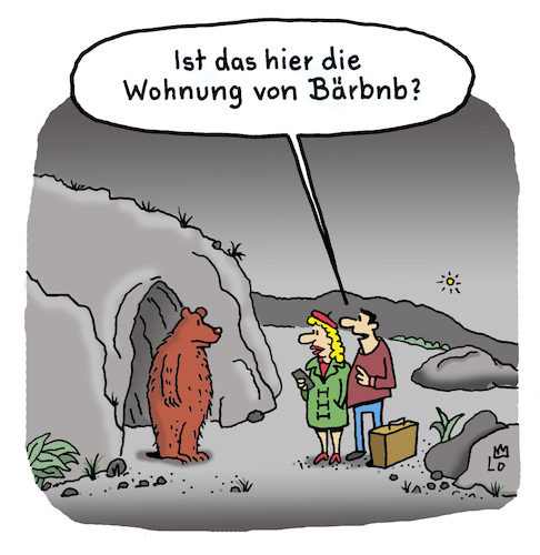 Cartoon: Ferienwohnung (medium) by Lo Graf von Blickensdorf tagged airbnb,mieten,wohnung,ferienwohnung,reisen,gastgeber,online,portal,app,interhome,inter,chalet,cartoon,bär,touristen,urlaub,airbnb,mieten,wohnung,ferienwohnung,reisen,gastgeber,online,portal,app,interhome,inter,chalet,cartoon,bär,touristen,urlaub