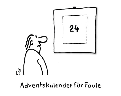 Cartoon: Für Faule (medium) by Lo Graf von Blickensdorf tagged adventskalender,kalender,türchen,karikatur,lo,graf,cartoon,weihnachtszeit,weihnachten,advent,mann,faul,bequem,arbeitsscheu,passiv,konsum,politik,adventskalender,kalender,türchen,karikatur,lo,graf,cartoon,weihnachtszeit,weihnachten,advent,mann,faul,bequem,arbeitsscheu,passiv,konsum,politik