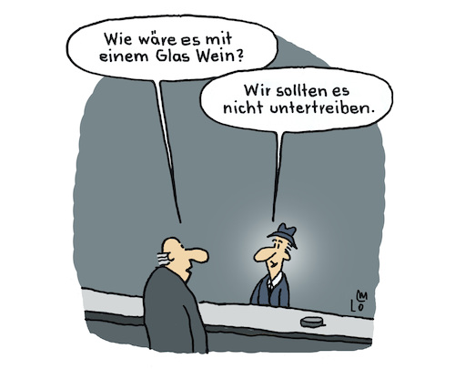 Cartoon: Getränkevorschlag (medium) by Lo Graf von Blickensdorf tagged glas,wein,barkeeper,wirt,theke,kneipe,bar,hotelbar,gast,getränkevorschlag,weinprobe,barmann,alkohol,untertreibung,politik,scholz,hut,bistro,weinbar,cartoon,lo,graf,karikatur,getränk,cocktail,glas,wein,barkeeper,wirt,theke,kneipe,bar,hotelbar,gast,getränkevorschlag,weinprobe,barmann,alkohol,untertreibung,politik,scholz,hut,bistro,weinbar,cartoon,lo,graf,karikatur,getränk,cocktail