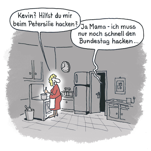 Cartoon: Hacker (medium) by Lo Graf von Blickensdorf tagged computer,cyberkriminalität,petersilie,kacker,cartoon,datenklau,passwort,mittelhessen,mutter,kevin,internet,doxing,youtubestars,email,trojaner,bundestag,seehofer,bsi,bka,küche,sohn,twitter,facebook,netz,computer,cyberkriminalität,petersilie,kacker,cartoon,datenklau,passwort,mittelhessen,mutter,kevin,internet,doxing,youtubestars,email,trojaner,bundestag,seehofer,bsi,bka,küche,sohn,twitter,facebook,netz