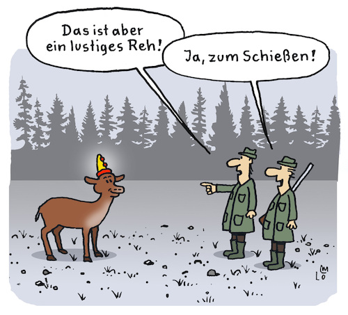 Cartoon: Jagdsaison (medium) by Lo Graf von Blickensdorf tagged jagd,jäger,winchester,tiere,wildbahn,reh,jagdsaison,rehwild,gewehr,jagdgewehr,wald,karikatur,lo,graf,cartoon,lustig,wild,rehbock,rotwild,jägersmann,mann,gesellschaft,geld,freizeit,hobby,jagdhütte,jägerhut,jagd,jäger,winchester,tiere,wildbahn,reh,jagdsaison,rehwild,gewehr,jagdgewehr,wald,karikatur,lo,graf,cartoon,lustig,wild,rehbock,rotwild,jägersmann,mann,gesellschaft,geld,freizeit,hobby,jagdhütte,jägerhut