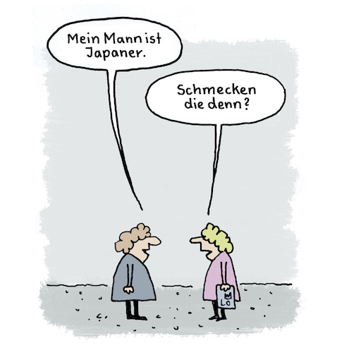 Cartoon: Japanisch (medium) by Lo Graf von Blickensdorf tagged japaner,ehemann,essen,japanisch,wortspiel,karikatur,lo,graf,cartoon,falsch,verstanden,japan,nachbarin,frau,mann,mischehe,kannibale,kannibalismus,japaner,ehemann,essen,japanisch,wortspiel,karikatur,lo,graf,cartoon,falsch,verstanden,japan,nachbarin,frau,mann,mischehe,kannibale,kannibalismus
