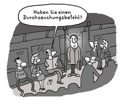 Cartoon: Maskenlos (medium) by Lo Graf von Blickensdorf tagged pandemie,hygienevorschriften,mundnasenschutz,maske,maskenlos,ubahn,sbahn,öpnv,öffentliche,verkehrsmittel,bus,bahn,tram,straßenbahn,corona,ansteckung,durchseuchung,befehl,fahrgäste,querdenker,maskenverweigerer,öffentlicher,verkehr,karikatur,lo,cartoon,bvg,öffis,pandemie,hygienevorschriften,mundnasenschutz,maske,maskenlos,ubahn,sbahn,öpnv,öffentliche,verkehrsmittel,bus,bahn,tram,straßenbahn,corona,ansteckung,durchseuchung,befehl,fahrgäste,querdenker,maskenverweigerer,öffentlicher,verkehr,karikatur,lo,cartoon,bvg,öffis