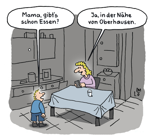 Cartoon: Mittagszeit (medium) by Lo Graf von Blickensdorf tagged mutter,kind,mittag,küche,essen,oberhausen,wortspiel,karikatur,lo,graf,cartoon,frau,junge,mittagszeit,abendessen,abendbrot,küchentisch,handy,sohn,mutter,kind,mittag,küche,essen,oberhausen,wortspiel,karikatur,lo,graf,cartoon,frau,junge,mittagszeit,abendessen,abendbrot,küchentisch,handy,sohn