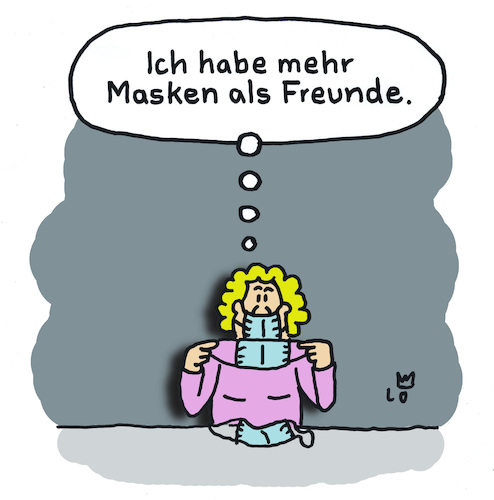 Cartoon: Pandemie (medium) by Lo Graf von Blickensdorf tagged maske,mundnasenbedeckung,mundnasenschutz,corona,pandemie,covid19,hygieneregeln,frau,freunde,freund,freundin,einsamkeit,lockdown,quarantäne,ansteckung,maske,mundnasenbedeckung,mundnasenschutz,corona,pandemie,covid19,hygieneregeln,frau,freunde,freund,freundin,einsamkeit,lockdown,quarantäne,ansteckung