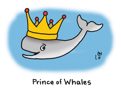 Cartoon: Prince of (medium) by Lo Graf von Blickensdorf tagged prince,of,whales,pun,crown,lo,graf,earl,wales,cartoon,whale,sea,ocean,noble,nature,endangered,animal,species,prince,of,whales,pun,crown,lo,graf,earl,wales,cartoon,whale,sea,ocean,noble,nature,endangered,animal,species