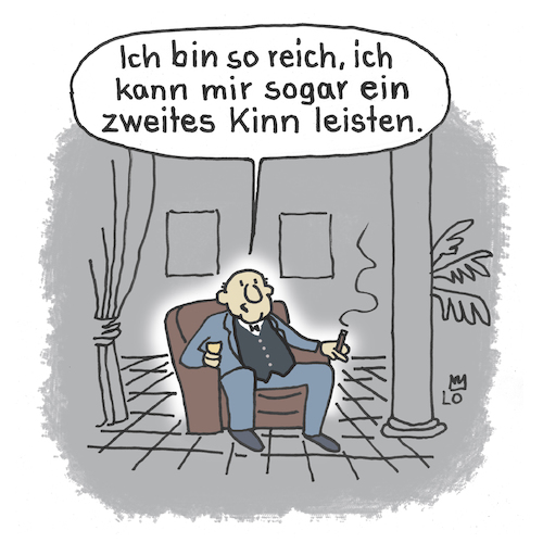 Cartoon: Reich (medium) by Lo Graf von Blickensdorf tagged dick,diät,kinn,doppelkinn,luxus,kapitalismus,vermögend,reich,mann,politik,wirtschaft,finanzen,gesellschaft,dick,diät,kinn,doppelkinn,luxus,kapitalismus,vermögend,reich,mann,politik,wirtschaft,finanzen,gesellschaft