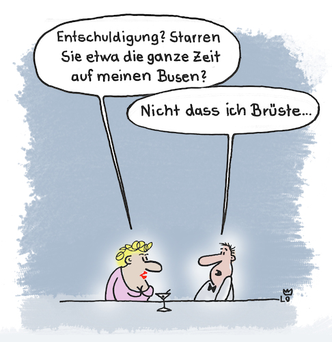 Cartoon: Sexist (medium) by Lo Graf von Blickensdorf tagged brüste,paar,blinddate,single,freudscher,versprecher,sexist,busen,mann,frau,karikatur,cartoon,lo,zeichnung,bar,cocktail,pärchen,speeddating,missverständnis,brüste,paar,blinddate,single,freudscher,versprecher,sexist,busen,mann,frau,karikatur,cartoon,lo,zeichnung,bar,cocktail,pärchen,speeddating,missverständnis