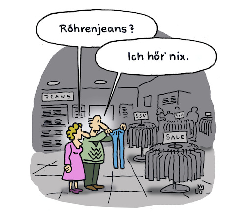 Cartoon: Shopping (medium) by Lo Graf von Blickensdorf tagged jeans,bluejeans,karottenjeans,röhrenjeans,shop,shopping,mann,frau,ehepaar,männer,röhren,hirsch,hören,hose,boutique,laden,geschäft,frage,karikatur,lo,wortspiel,cartoon,jeans,bluejeans,karottenjeans,röhrenjeans,shop,shopping,mann,frau,ehepaar,männer,röhren,hirsch,hören,hose,boutique,laden,geschäft,frage,karikatur,lo,wortspiel,cartoon