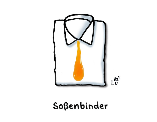 Cartoon: Soßenbinder (medium) by Lo Graf von Blickensdorf tagged mode,krawatte,küche,kochen,soße,binder,wortspiel,soßenbinder,mondamin,mehlschwitze,karikatur,lo,graf,cartoon,oberhemd,hemd,krawattenknoten,herrenmode,mode,krawatte,küche,kochen,soße,binder,wortspiel,soßenbinder,mondamin,mehlschwitze,karikatur,lo,graf,cartoon,oberhemd,hemd,krawattenknoten,herrenmode