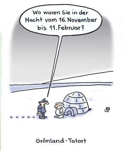 Cartoon: Tatort (medium) by Lo Graf von Blickensdorf tagged krimi,alibi,tatort,kommissar,iglu,inuit,eskimo,norpol,polarnacht,grönland,polizei,verhör,vernehmung,karikatur,cartoon,humor,lo,krimi,alibi,tatort,kommissar,iglu,inuit,eskimo,norpol,polarnacht,grönland,polizei,verhör,vernehmung,karikatur,cartoon,humor,lo