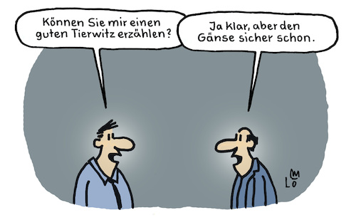 Cartoon: Tierwitz (medium) by Lo Graf von Blickensdorf tagged männer,mann,witzeerzähler,gänse,wortspiel,sächsich,karikatur,lo,graf,cartoon,scherz,kalauer,ulk,spaß,schalk,humor,komik,tierwitz,comedian,männer,mann,witzeerzähler,gänse,wortspiel,sächsich,karikatur,lo,graf,cartoon,scherz,kalauer,ulk,spaß,schalk,humor,komik,tierwitz,comedian