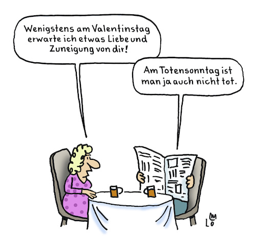 Cartoon: Valentinstag II (medium) by Lo Graf von Blickensdorf tagged ehekrise,feiertag,ehemann,ehefrau,totensonntag,tot,liebe,zuneigung,ehe,mann,frau,karikatur,lo,graf,cartoon,beziehung,partnerschaft,blumen,ehekrise,feiertag,ehemann,ehefrau,totensonntag,tot,liebe,zuneigung,ehe,mann,frau,karikatur,lo,graf,cartoon,beziehung,partnerschaft,blumen