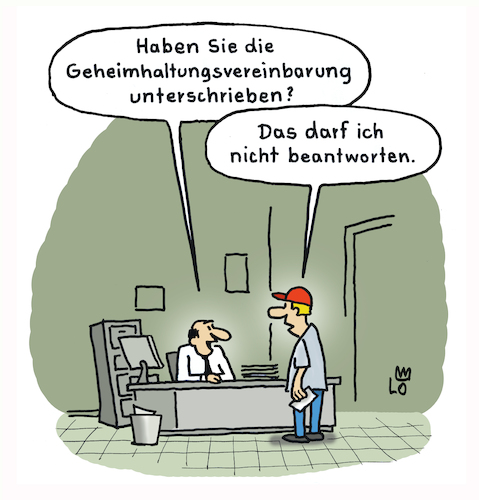 Cartoon: Vertragsvereinbarung (medium) by Lo Graf von Blickensdorf tagged personalbüro,vertrag,top,secret,geheimhaltung,vereinbarung,verschwiegen,vertrauen,mitarbeiter,job,arbeit,mann,büro,schreibtisch,cartoon,lo,karikatur,arbeitsvertrag,personalbüro,vertrag,top,secret,geheimhaltung,vereinbarung,verschwiegen,vertrauen,mitarbeiter,job,arbeit,mann,büro,schreibtisch,cartoon,lo,karikatur,arbeitsvertrag