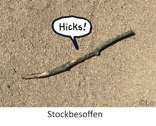 Cartoon: Wochenende (medium) by Lo Graf von Blickensdorf tagged stock,besoffen,hicks,wortspiel,bertunken,alkohol,wochenende,stockbesoffen,party,stock,besoffen,hicks,wortspiel,bertunken,alkohol,wochenende,stockbesoffen,party