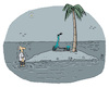 Cartoon: Always in the way (small) by Lo Graf von Blickensdorf tagged escooter,scooter,island,joke,lonely,stranded,sos,meer,sea,caricature,lo,graf,cartoon,palm,mobile,lime,bolt,tier,voi