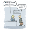 Cartoon: Check in (small) by Lo Graf von Blickensdorf tagged flughafen,airport,airberlin,abfertigung,stewardess,flug,farbe,flugzeug,flugreise,checkin