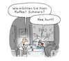 Cartoon: Kaffeezeit (small) by Lo Graf von Blickensdorf tagged kaffee,schwarz,bunt,cafe,kellner,clown,restaurant,gast,kaffeezeit