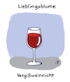 Cartoon: Lieblingsblume (small) by Lo Graf von Blickensdorf tagged wein,blume,glas,weinglas,wortspiel,vergißmeinnicht,vergißweinnicht,karikatur,lo,graf,cartoon,rotwein,sommelier,weinprobe,alkohol