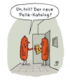 Cartoon: Post (small) by Lo Graf von Blickensdorf tagged wurst,pelle,haustür,würste,katalog,quellekatalog,wurstpelle,shopping,karikatur,lo,cartoon,fleischerei,metzgerei,wortspiel,fleischwurst