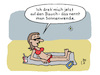 Cartoon: Sonnenbaden (small) by Lo Graf von Blickensdorf tagged sonnenbaden,urlaub,braun,werden,strand,meer,frau,mädchen,sonnencreme,sonnenöl,sonnenwende,gebräunt,cartoon,lo,graf,karikatur