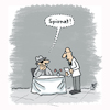 Cartoon: Spionage (small) by Lo Graf von Blickensdorf tagged spion,spionage,restaurant,spinat,kellner,geheim,agent,geheimagent