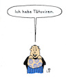 Cartoon: Tätowiert (small) by Lo Graf von Blickensdorf tagged tattoo,virus,corona,covid19,pandemie,tätowiert,piercing,motiv,karikatur,lo,cartoon,mann,shirt,bauch,brust,studio
