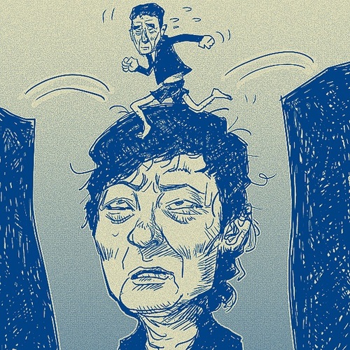 Cartoon: An escaping captain (medium) by takeshioekaki tagged korea