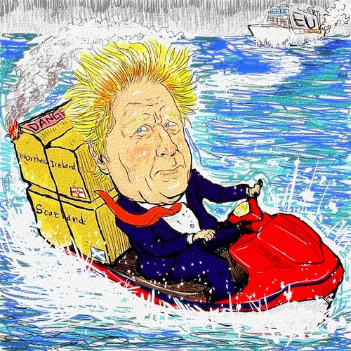 Cartoon: Boris Johnson (medium) by takeshioekaki tagged johnson