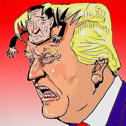 Cartoon: Donald John Trump (medium) by takeshioekaki tagged donald,john,trump
