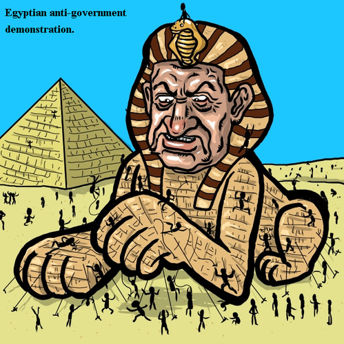 Cartoon: egypt (medium) by takeshioekaki tagged egypt