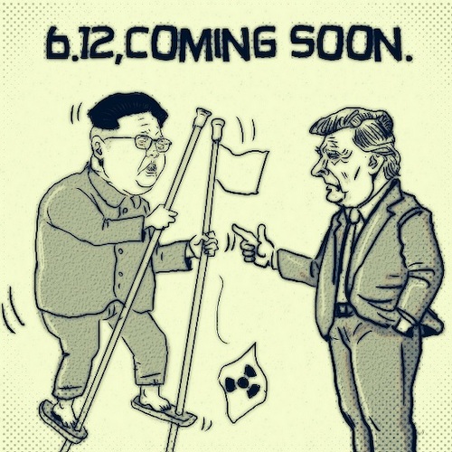 Cartoon: Expectation (medium) by takeshioekaki tagged kim