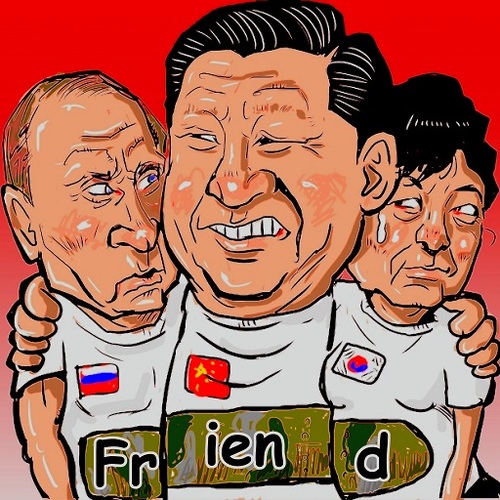 Cartoon: friend70 (medium) by takeshioekaki tagged xi,jinping