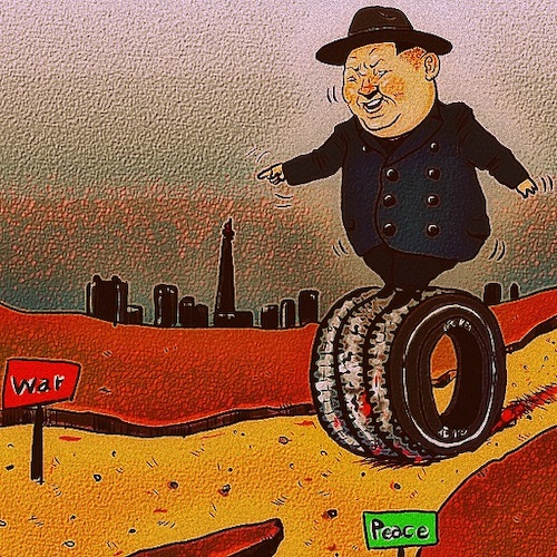 Cartoon: war (medium) by takeshioekaki tagged war