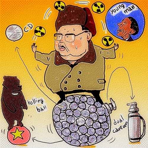 Cartoon: young man (medium) by takeshioekaki tagged kim,jong,un