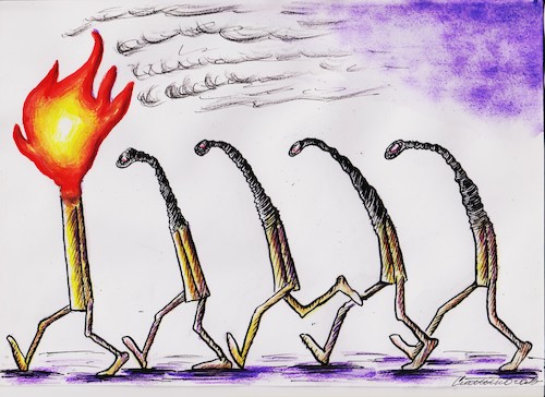 Cartoon: the matrix (medium) by vadim siminoga tagged system,democracy,politics,energy,migration,elections