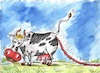 Cartoon: sausages (small) by vadim siminoga tagged production,cow,sausages,grass,milk
