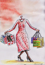 Cartoon: shopping (small) by vadim siminoga tagged shopping,women,beauty,victim,finance,consumers