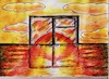 Cartoon: Sunrise (small) by vadim siminoga tagged lockdown,loneliness,covid,19,curfew,retired,anguish,physical,inactivity