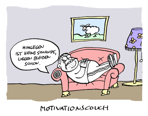 Cartoon: Couching (medium) by Bregenwurst tagged couch,coach,motivation