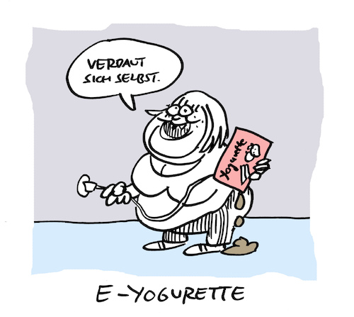 Cartoon: Eh (medium) by Bregenwurst tagged yogurette,schokolade