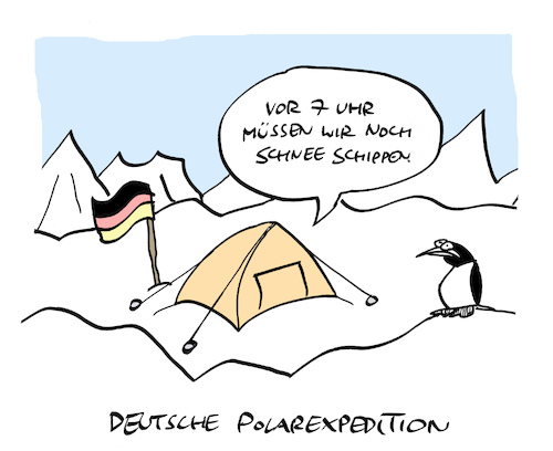 Cartoon: Kaltes (medium) by Bregenwurst tagged schnee,schippen,pol,arktis,pinguin
